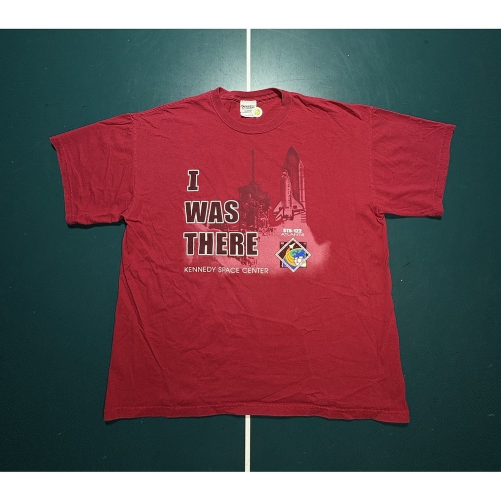 Kennedy Space Center Atlantis STS-122 Space Shuttle T-Shirt Size‎ XL Graphic